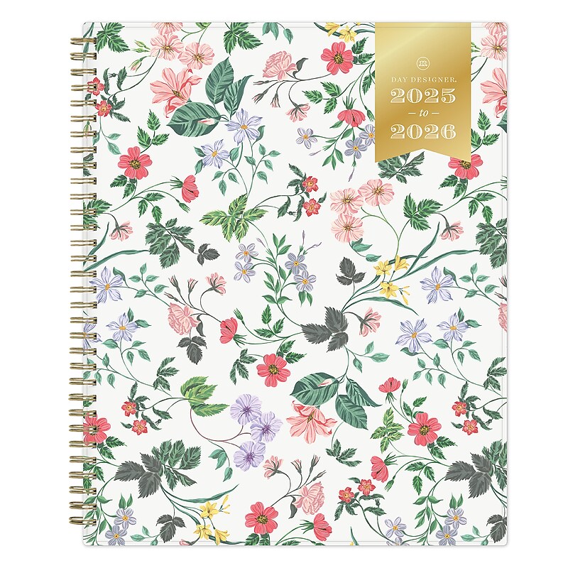 2025-2026 Day Designer for Blue Sky Somerset Cream 8.5" x 11" Academic Year Weekly & Monthly Planner, Plastic Cover (155473) image 1
