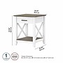 Bush Furniture Key West 20" x 20" End Table, Shiplap Gray/Pure White (KWT120G2W-03)~#|#~DC1A555B-6073-4994-B0EAAC04AF9A9A62_sc7