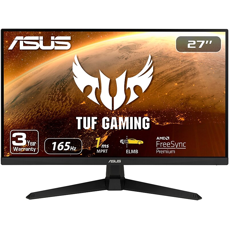 Asus TUF Gaming VG277QY1A 27" 165Hz LED Gaming Monitor, Black (90LM0741-B031B0) image 1