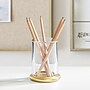mDesign Glass Pencil Cup, Clear/Soft Brass (26030)~#|#~DC1FEAF7-0097-4394-AB56F541A109CFED_sc7