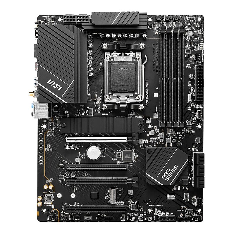 MSI PRO Socket AM5 ATX AMD Ryzen Desktop Motherboard (B650PWIFI) image 1