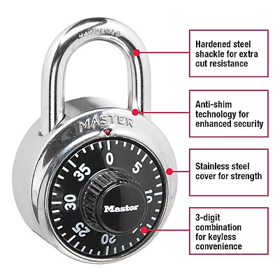 Master Lock Combination Padlock, 24/Carton (1500D) Sansujyuku sansujyuku.com