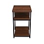 Household Essentials Jamestown 17.9"W x 17.5"D Laminate Side/End Table, 2 Shelves, Mid-Century Walnut/Black (8122-1)~#|#~DC2518C4-C239-41A8-8059F29992C37873_sc7