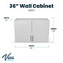 Viva Comfort 24'' Wall Mounted Storage Cabinet With 2-Shelves, Gray (ADI902-WALL36-G-MK)~#|#~DC292442-252D-4E44-85BF5C2181A8FA8A_sc7
