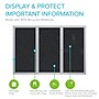Ghent 3' H x 6' W Enclosed Recycled Rubber Bulletin Board with Satin Frame, 3 Door, Confetti (PA33672TR-CF)~#|#~DC295B5A-B7EC-4316-85C86421C129FF4F_sc7
