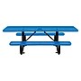 Global Industrial 8' ADA Outdoor Steel Picnic Table, Expanded Metal, Blue (695289BL)~#|#~DC2BEDE3-3428-4C25-AC8A0C2FB85D82EA_sc7