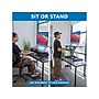Mount-It! 38"W Electric Rectangular Adjustable Standing Desk Converter, Black (MI-8010)~#|#~DC2E2B85-5321-48EA-98F7BD2C8191C309_sc7