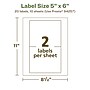 Avery EcoFriendly Laser/Inkjet Rectangle Multipurpose Labels, 5" x 6", White, 20/Pack (94257)~#|#~DC3B557E-76A9-48E6-ACE7CC1F9DF3B664_sc7