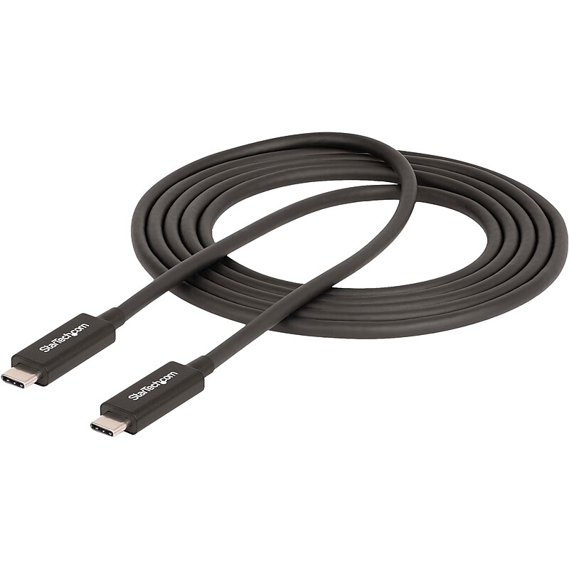 StarTech 6.6' Thunderbolt 4 Cable, Black (A40G2MB-TB4-CABLE) image 1