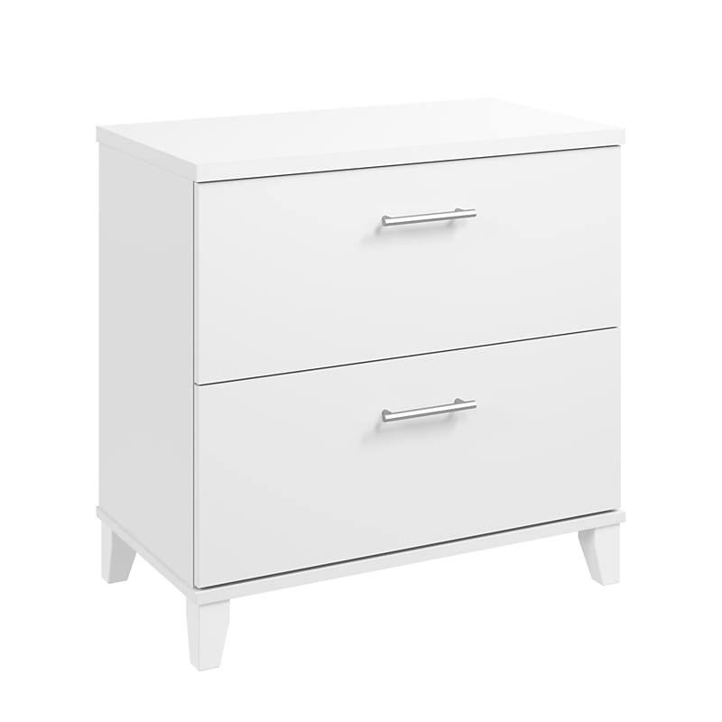 Bush Furniture Somerset 2-Drawer Lateral File Cabinet, Letter/Legal Size, 30"W, White (WC81980) image 1