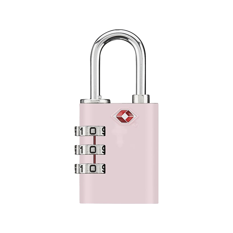 Travel Smart 3-Digit Combination Lock, Pink (TS390PK) image 1