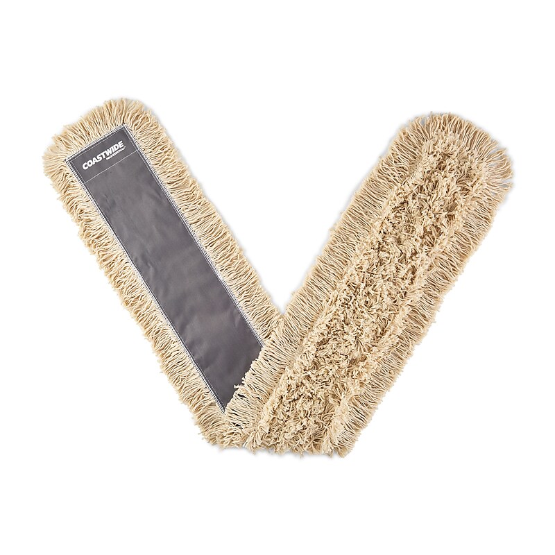 Coastwide Professional™ Cut-End Dust Mop Head, Cotton, 60" x 5", White (CW56756) image 1