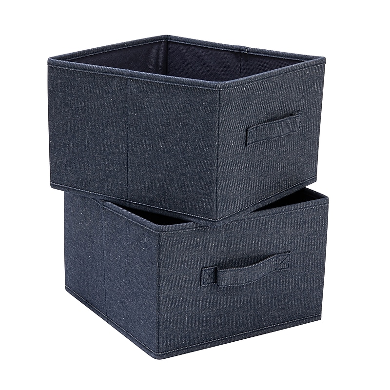 Household Essentials Storage Boxes & Bins 16.73 Quart Storage Container, Cardboard, Blue, 2/Pack (HE1070) image 1