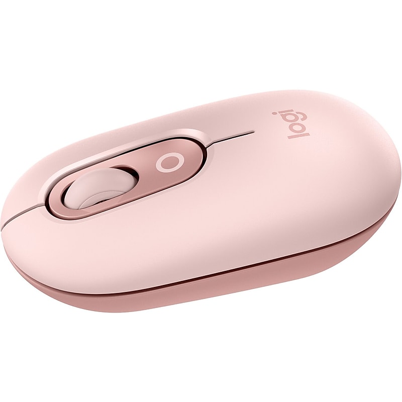 Logitech POP Wireless Ambidextrous Optical Mouse, Rose (910-007409) image 1