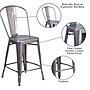 Flash Furniture Lincoln Contemporary Metal Vertical Back Indoor Counter Height Stool, Clear Coat, 4-Pieces/Pack (4XUDGTP001B24)~#|#~DC4F6B2D-6C22-42E5-B480C650ED927317_sc7