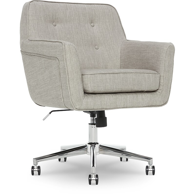 Serta Style Ashland Fabric Swivel Computer and Desk Chair, Light Gray (CHR100004) image 1