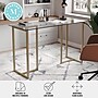 Martha Stewart Eli 47"W Glass/Steel Home Office Desk, Clear/Polished Brass (XUDK1GLD)~#|#~DC56A493-1C87-4FCE-BC70160561947EF0_sc7