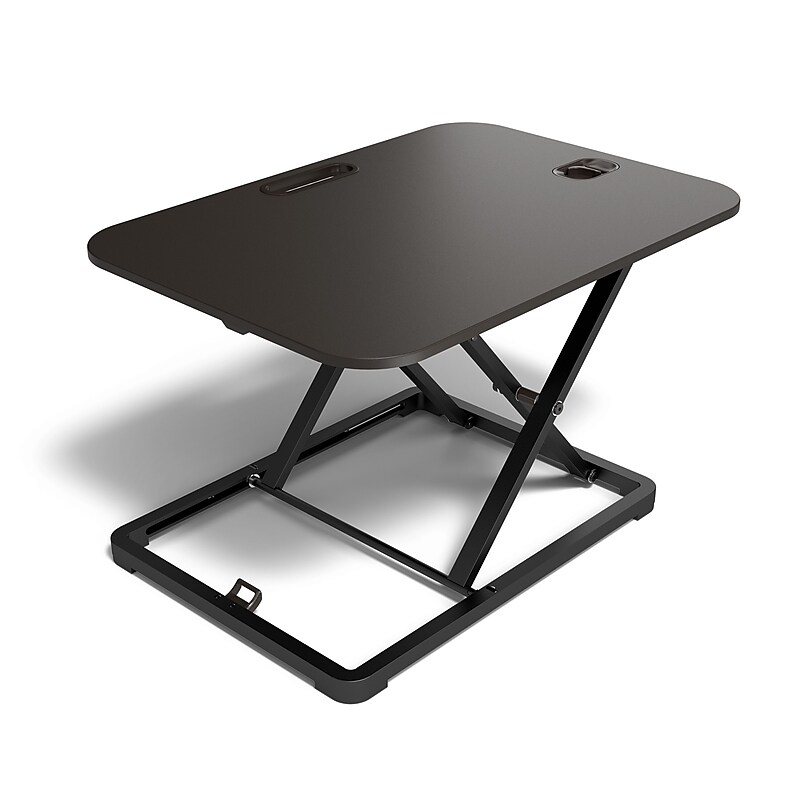 Union & Scale™ FlexFit™ 27"W Manual Rectangular Adjustable Desk Converter, Black (UN45516-CC) image 1