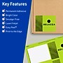 Avery Printable Rectangle Multipurpose Labels, 4.75" x 3.75", Bright Green, 40/Pack (94254)~#|#~DC5B8F6C-CF57-4964-A8C4E46A16C73B7A_sc7