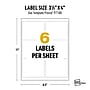 Avery UltraDuty Rectangle Multipurpose Labels, 3-1/3" x 4", White, 1500/Box  (97188)~#|#~DC65CB05-716E-4DF2-BD8933E22881C6D9_sc7