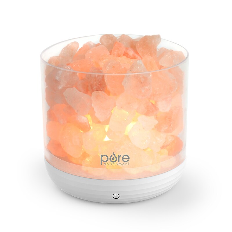 Pure Enrichment PureGlow 4.35" Halogen Salt Lamp, White (PEUSBSLT) image 1