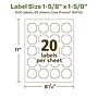 Avery EcoFriendly Laser/Inkjet Decorative Edge Multipurpose Labels, 1-5/8" x 1-5/8", White, 500/Pack (94110)~#|#~DC692FE9-2FBF-48D5-BDC3F92C80D0A60B_sc7