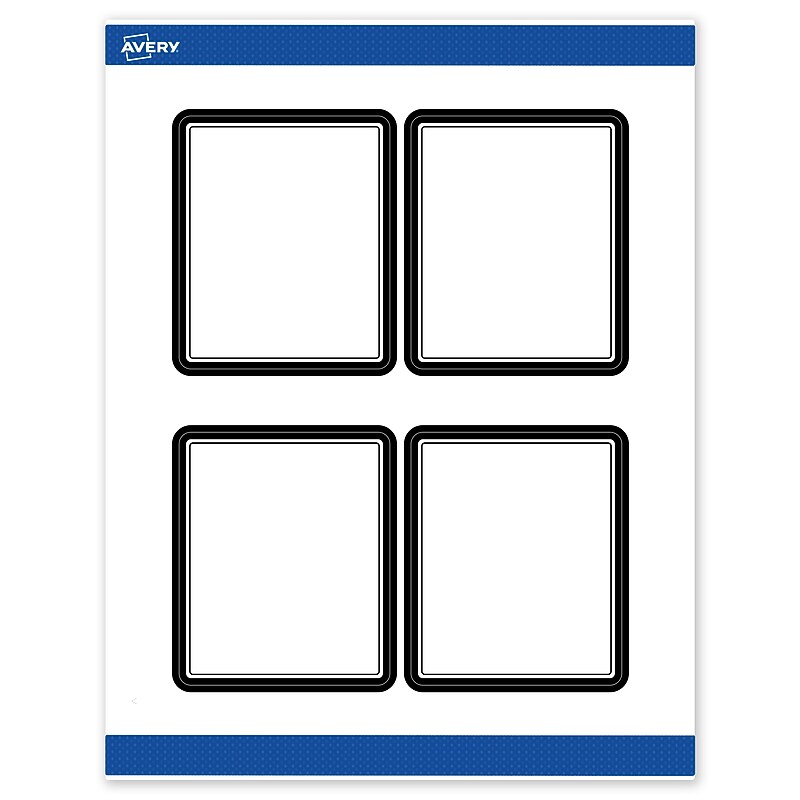 Avery Laser/Inkjet Rectangle Multipurpose Labels, 4" x 3-1/3", White, 40/Pack (S00DM0) image 1