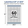 Avery Laser/Inkjet Multipurpose Rectangle Labels, 0.5" x 1.75", White, 900 Labels/Pack (94204)~#|#~DC6F6D6A-A9C6-454F-B4B183CA33C91C46_sc7