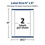 Avery Laser/Inkjet Rectangle Multipurpose Labels, 5" x 6", Clear, 100/Box (94257)~#|#~DC71D15C-F715-4894-939BA397878B3749_sc7
