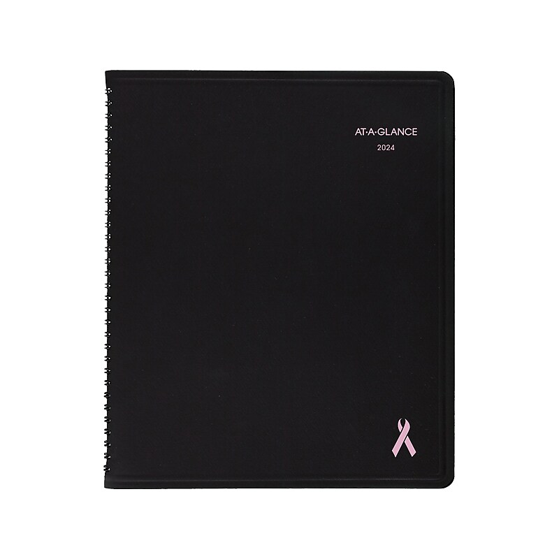 2024 AT-A-GLANCE QuickNotes City of Hope 8" x 10" Weekly & Monthly Appointment Book Planner, Black (76-PN01-05-24) image 1