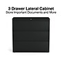 Staples HL8000 Commercial 3-Drawer Lateral File Cabinet, Locking, Letter/Legal, Black, 42"W (23202D)~#|#~DC7848FE-534A-401E-867A5ADDA366AD17_sc7