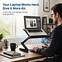 Uncaged Ergonomics WorkEZ Executive 18" Laptop Cooling Stand with 2 Fans, 3 USB Ports, Black (WEEFHb)~#|#~DC78904D-5BB9-4BCE-985A3807DF36808A_sc7