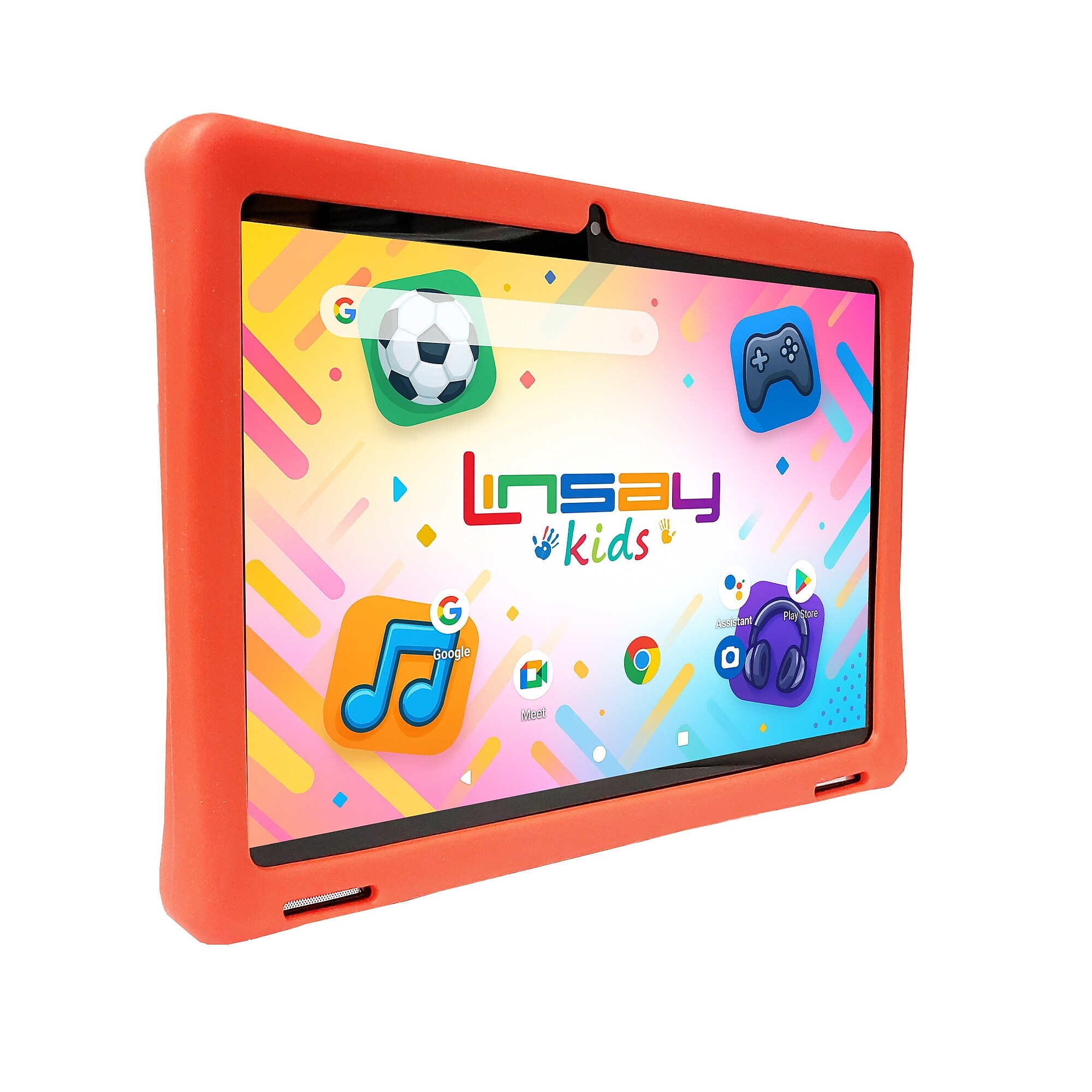 Linsay F10 Series 10.1″ Tablet, Wi-Fi, Octa Core, 256GB eMMC, Android 15, with Red Kids Defender Case (F10IPGKIDSRPLUS) Sansujyuku sansujyuku.com
