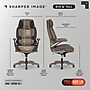 Sharper Image S-950 Heated Ergonomic Faux Leather Swivel Executive Massage Chair, Brown/Black (52755M-BRNBLK)~#|#~DC7CAD3C-5DB4-448E-98D13D1FB5606FD6_sc7