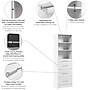 Bestar Florence Closet System, 5 Shelves, 4 Drawers, 25"W x 16"D, White (127601-000017)~#|#~DC7E5771-5996-406C-A78DC704A5C74DB4_sc7