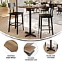 Flash Furniture TopGuard Rectangle Wood Dining Table with X-Base, 30" x 24", Natural/Black Base (ST2430NATT2222B)~#|#~DC89D986-CAFA-44C2-81517CB814D18F63_sc7