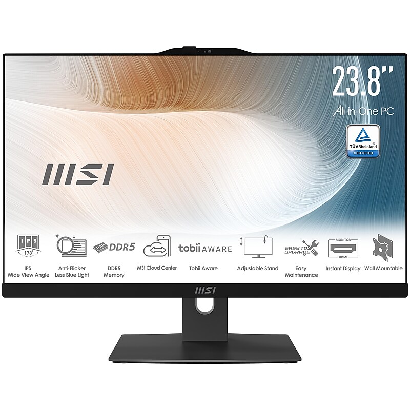 MSI Modern AM242TP 23.8" All-in-One Desktop Computer, Intel Core 7-150U, 32GB RAM, 1TB SSD, Windows 11, 1-Year Warranty image 1