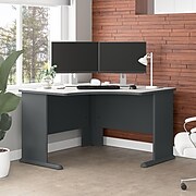 Bush Business Furniture Cubix 48W Corner Desk, Slate/White Spectrum (WC8427A)