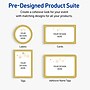 Avery Gold-Metallic Ornaments Matte Blank Card, White, 20/Pack (S00-FH3)~#|#~DC8D4EA4-B939-4994-920F4F5D52681AE6_sc7