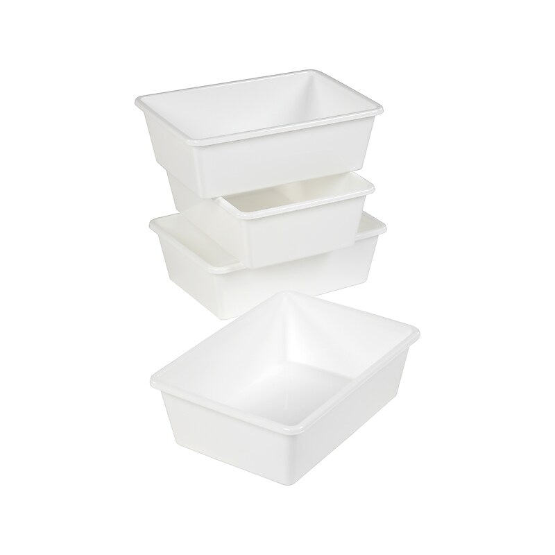 Humble Crew Large Storage Bin, White, 4/Pack (XL688) image 1