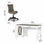Bush Furniture Key West 54"W Computer Desk with Storage and Mid-Back Tufted Office Chair, Shiplap Gray/Pure White (KWS020G2W)~#|#~DC96A1EA-142D-4FE8-88783A452E8C76E0_sc7