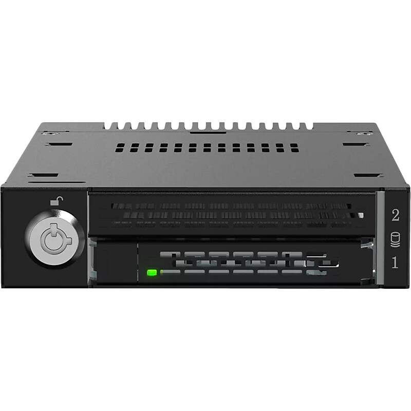 Icy Dock ToughArmor M.2 PCIe 4.0 NVMe SSD Enclosure for External 3.5" Drive Bay, Black (MB833MK-B V2) image 1