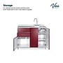 Viva Comfort 36.75'' H x 42" L Medical Cabinet with Right Sink, 2-Doors, 3-Drawers, Claret (902BASE42RSCL)~#|#~DC9B01D2-8034-4C95-952C19599DA2BE36_sc7