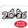 Beistle 2026 Glittered Plastic 2-Piece New Year's Eyeglasses, Silver/Black, 3/Pack (50661-26S)~#|#~DC9B7B9E-3CF8-4922-AF4B5D342903A65D_sc7
