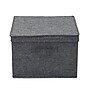 Household Essentials Medium Stackable Folding Fabric Square KD Storage Box, 10" x 15"x 15", 39 Qt., Gray, 2/Pack (7517-1)~#|#~DC9E93ED-5BA1-4AF0-AD70EC0C814177C7_sc7