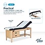 Aristo Wood Physician Adjustable Exam Table with Shelf, 2 Drawer Cabinet, Paper Cutter, Holder, 500lbs. Capacity, Black~#|#~DCA6D773-334B-49C8-B590846C8AB98FB7_sc7