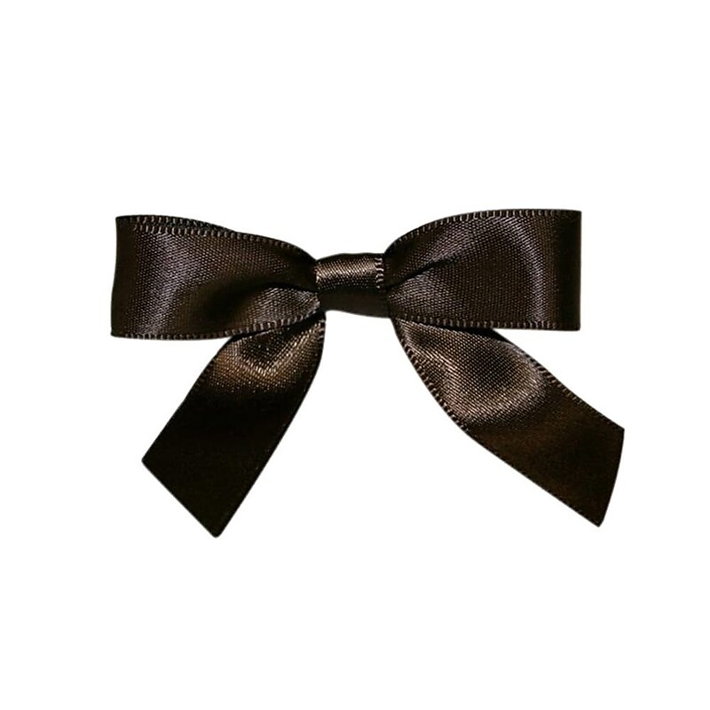JAM Paper Satin Bows, Chocolate, 100/Pack (52640349190) image 1