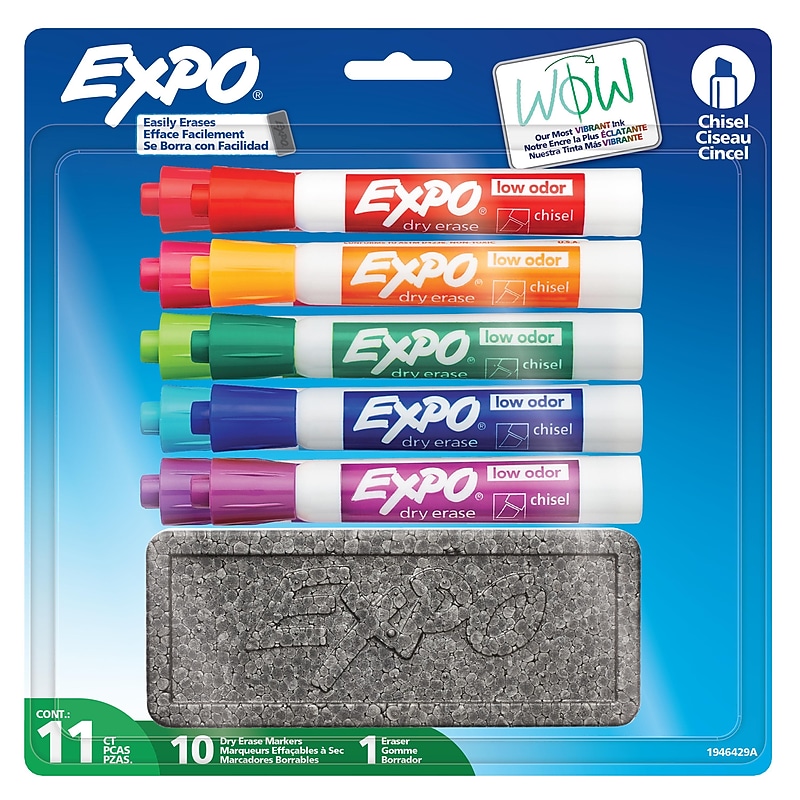 Expo Dry Erase Starter Set, Chisel Tip, Assorted Colors, 10/Pack (80835) image 1