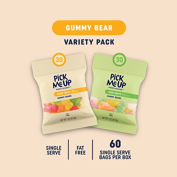 Pick Me Up Provisions™ Mixed & Sour Fruits Gummy Bear Variety Pack