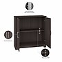 Bush Furniture Cabot 30"H Small Storage Cabinet with 2 Shelves, Heather Gray (WC31798)~#|#~DCB37994-A82C-42F8-B4C29099587EC8E3_sc7